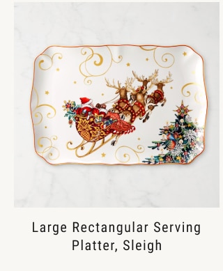 Large Rectangular Serving Platter, Sleigh