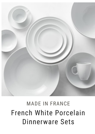 MADE IN FRANCE - French White Porcelain Dinnerware Sets