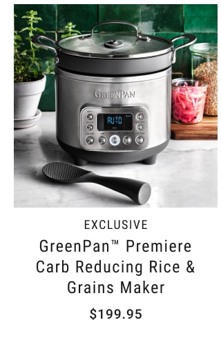 Exclusive - GreenPan™ Premiere Carb Reducing Rice & Grains Maker $199.95