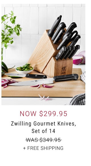 NOW $299.95 - Zwilling Gourmet Knives, Set of 14 + Free Shipping