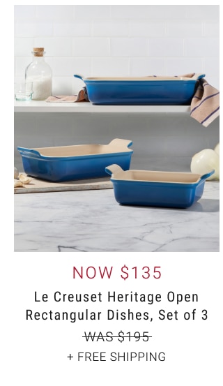 NOW $135 - Le Creuset Heritage Open Rectangular Dishes, Set of 3 + Free Shipping