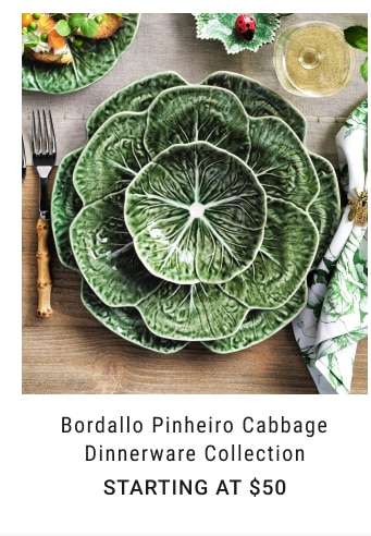 Bordallo Pinheiro Cabbage Dinnerware Collection Starting at $50