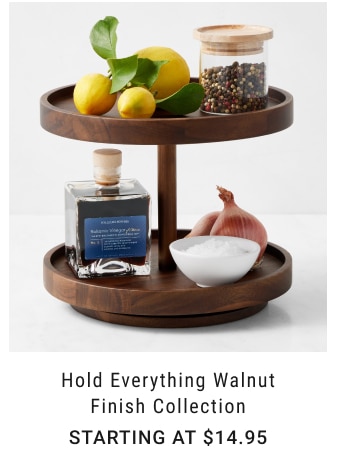 Hold Everything Walnut Finish Collection Starting at $14.95