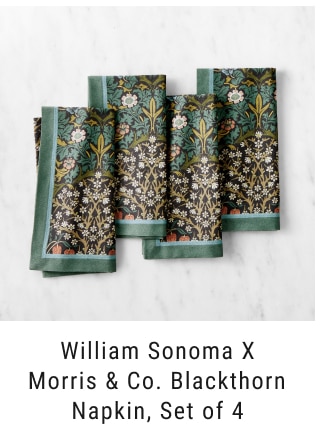 William Sonoma X Morris & Co. Blackthorn Napkin, Set of 4