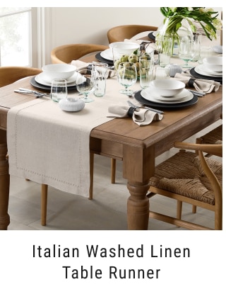 Italian Washed Linen Table Runner