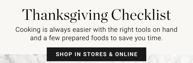 Thanksgiving Checklist - shop in stores & online