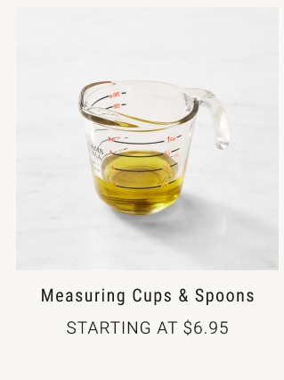 measuring cups & spoons starting at $6.95