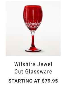 Wilshire Jewel Cut Glassware Starting at $79.95