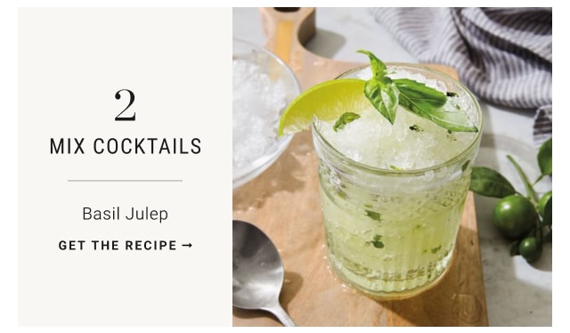 2 - MIX COCKTAILS - Basil Julep - get the recipe