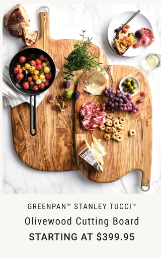 GreenPan™ Stanley Tucci™ Olivewood Cutting Board Starting at $399.95