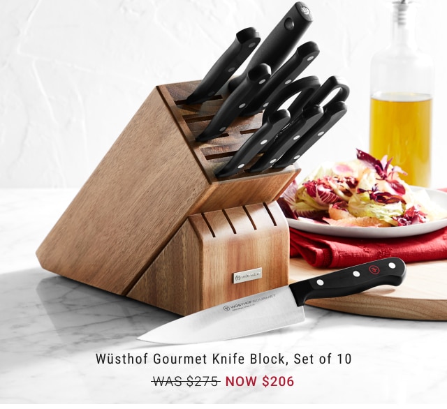 Wüsthof Gourmet Knife Block, Set of 10 NOW $206