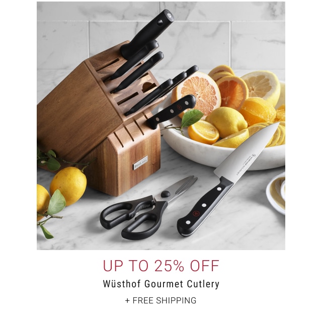 Up to 25% Off - Wüsthof Gourmet Cutlery + Free Shipping