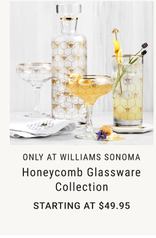 only at williams sonoma - Honeycomb Glassware Collection starting at $49.95