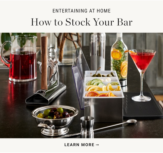 Entertaining at Home - How to stock your bar - learn more