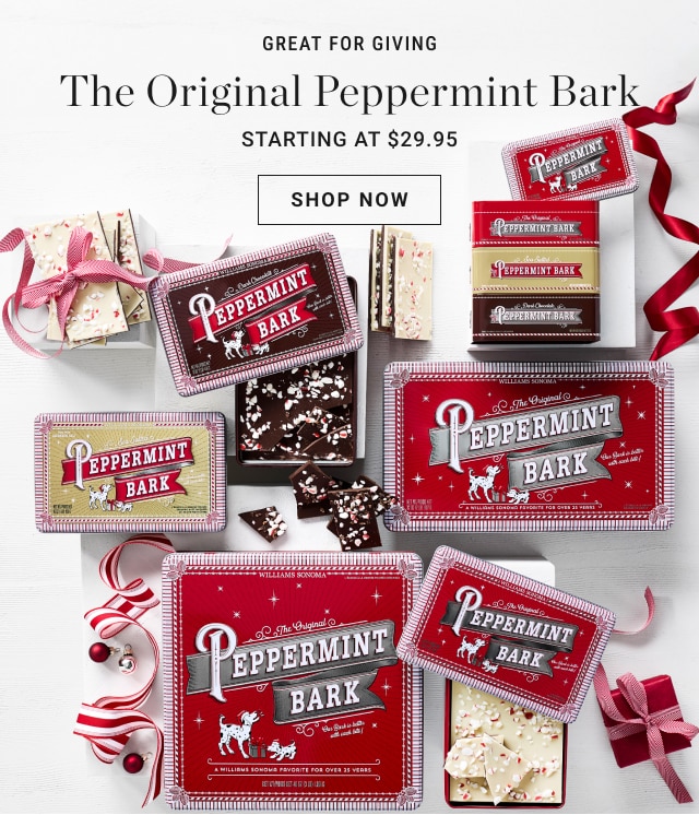 GREAT FOR GIVING - The Original Peppermint Bark starting at $29.95 - shop now