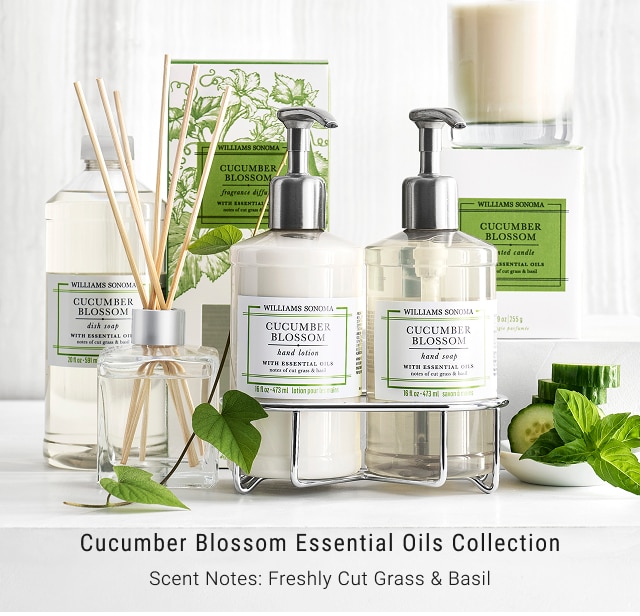 Cucumber Blossom Essential Oils Collection Scent Notes: Freshly Cut Grass & Basil