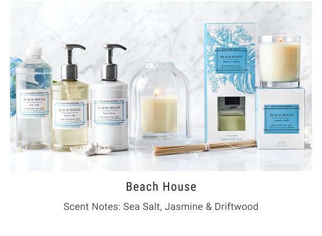 Beach House Scent Notes: Sea Salt, Jasmine & Driftwood