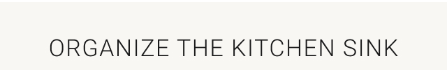 ORGANIZE THE KITCHEN SINK