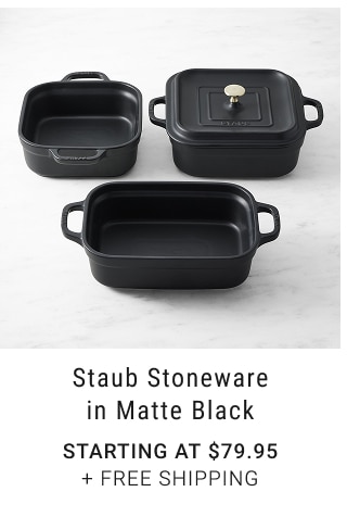 Staub Stoneware in Matte Black Starting at $79.95 + Free Shipping