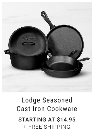 Lodge Seasoned Cast Iron Cookware Starting at $14.95 + Free Shipping