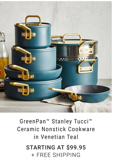 GreenPan™ Stanley Tucci™ Ceramic Nonstick Cookware in Venetian Teal Starting at $99.95 + Free Shipping