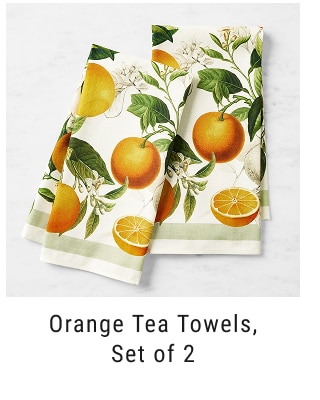 Orange Tea Towels, Set of 2