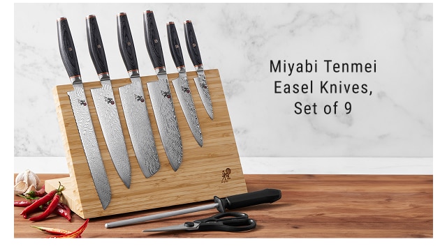 Miyabi Tenmei Easel Knives, Set of 9