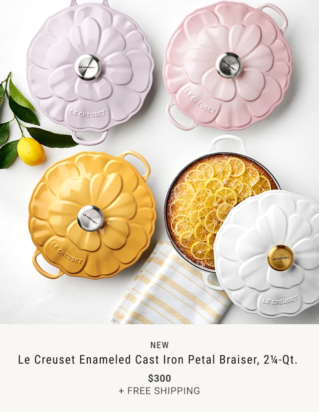 new - Le Creuset Enameled Cast Iron Petal Braiser, 2¼-Qt.  $300 + Free Shipping