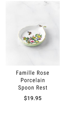 Famille Rose Porcelain Spoon Rest - $19.95