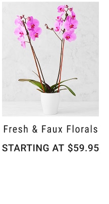 Fresh & Faux Florals Starting at $59.95