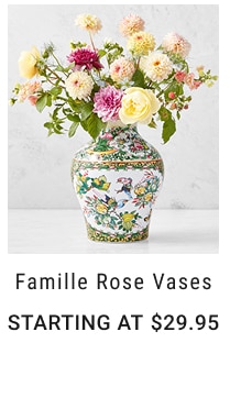 Famille Rose Vases Starting at $29.95