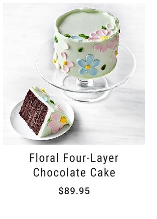 Floral Four-Layer Chocolate Cake - $89.95