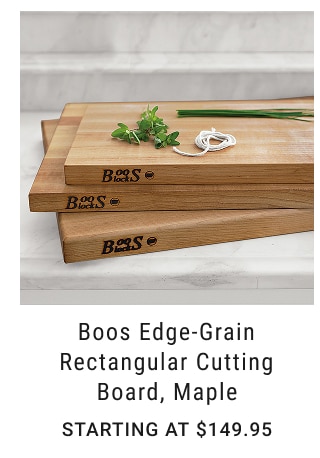 Boos Edge-Grain Rectangular Cutting Board, Maple Starting at $149.95