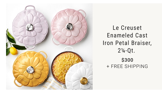 Le Creuset Enameled Cast Iron Petal Braiser, 2¼-Qt. $300 + free shipping