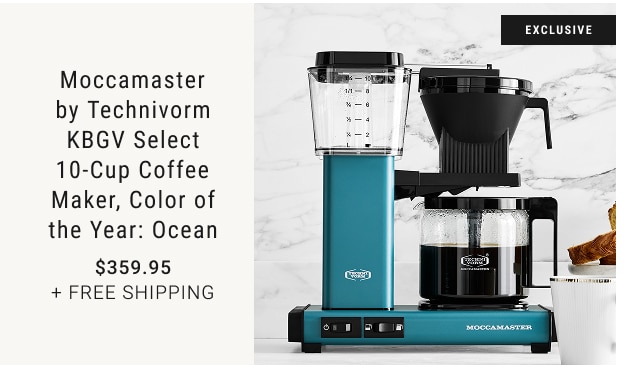 Moccamaster by Technivorm KBGV Select 10-Cup Coffee Maker, Color of the Year: Ocean $359.95 + free shipping