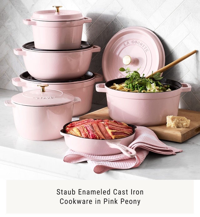 Staub Enameled Cast Iron Cookware in Pink Peony
