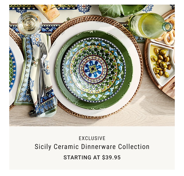 EXCLUSIVE - Sicily Ceramic Dinnerware Collection Starting at $39.95