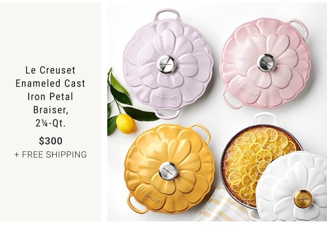 Le Creuset Enameled Cast Iron Petal Braiser, 2¼ -Qt. $300 + FREE SHIPPING