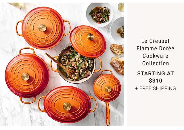 Le Creuset Flamme Dorée Cookware Collection Starting at $310 + FREE SHIPPING