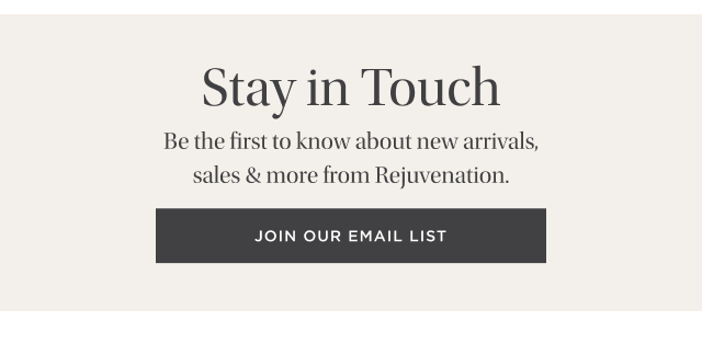 Stay in Touch - join our email list