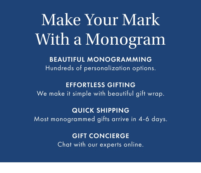 make your mark with a monogram