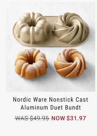 Nordic Ware Nonstick Cast Aluminum Duet Bundt NOW $31.97