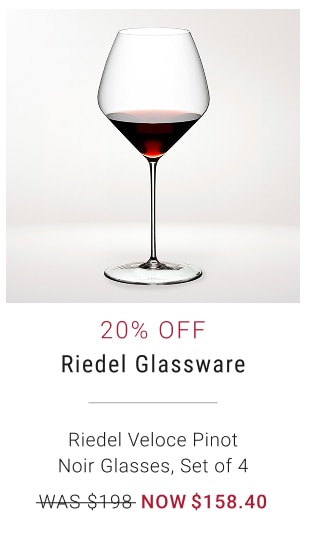 20% Off Riedel Glassware