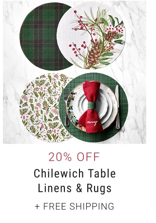 20% off Chilewich Table Linens & Rugs + Free Shipping