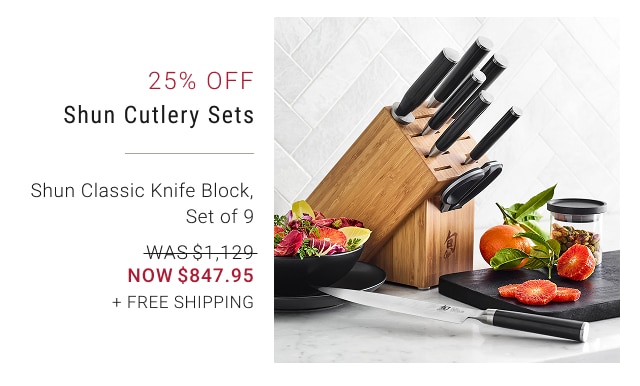 25% off Shun Cutlery Sets