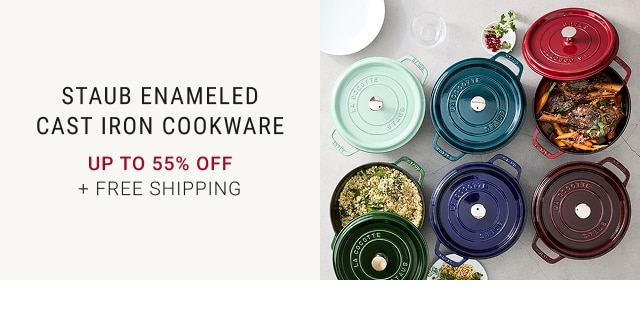staub - enameled cast-iron cookware - up to 55% off + free shipping